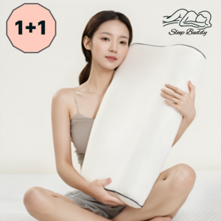 슬립버디 메모리폼 고밀도 경추 딥슬립 베개, 2개, 화이트