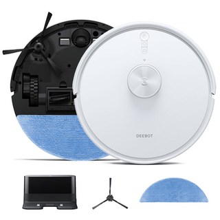 [한정 특가] DEEBOT 로봇청소기 6500Pa 흡입력 물걸레청소기 1년AS Y1 PRO, 화이트, 화이트, 1