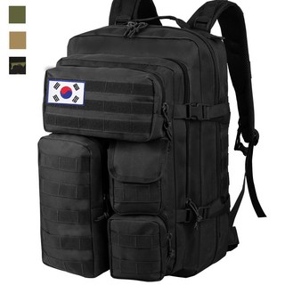 60L 초대용량 초경량 방수 군용 백팩 +태극기 옥스포드 원단 소재 여행 운동 하이킹 캠핑 등 다양한 상황에 적합하며 남녀 공용입니다.