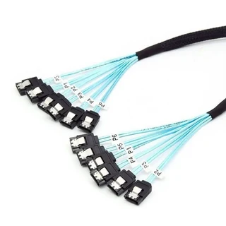 쿠쿠스토어 SATA 3.0 미니 케이블 데이터 Gbps 4xSATA-4xSATA 7 핀 0.5M 1M, 01 0.5m, 02 6 SAT to 6 SATA