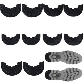 PH PandaHall 신발 힐 프로텍터 5쌍 5가지 사이즈 블랙 미끄럼 방지 고무 패드 그립 자체 접착 밑창 드래그 수리 플레이트 소음 감소 남성 및 여성용 스니커즈 슬리퍼용