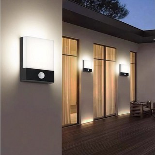 LED 紅外線感應 戶外防水壁燈 庭園燈 庭院裝飾 壁燈 簡約壁燈 陽台壁燈 露台燈