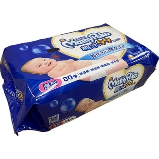 MamyPoko滿意寶寶純水99%濕巾80抽厚型，溫和清潔寶寶手口肌膚，給寶寶帶來更舒適的使用體驗, 80, 16個