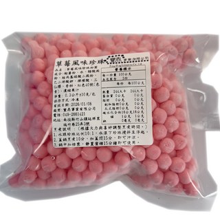 豐鼎 草莓風味珍珠珍珠粉圓 Q彈口感 輕鬆製作手搖飲, 300g, 1個, 1個裝