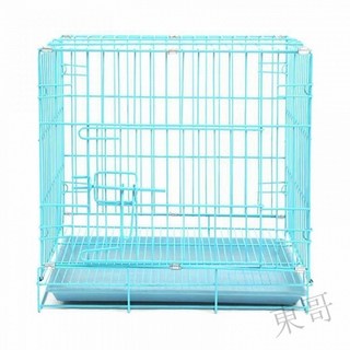 熱賣 狗籠狗柵欄狗窩寵物籠狗狗籠子小型犬泰迪室內帶厠所中型犬折疊貓籠兔籠鷄籠7HLC, 1個, 托盤+腳墊,粉色50*35*40(2kg內)