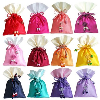 (주)파앤카코리아 비단실크 포장 복주머니-(대), 1매, 푸른