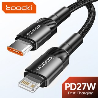 Toocki PD快充充電線，PD 27W/20W/18W，Type-C to Lightning，適用於iPhone/三星，0.5米/1米/2米/3米, 1個, Type-C to Type-C,0.5米