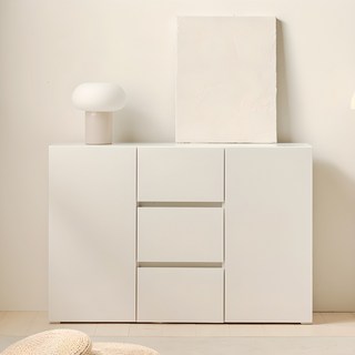 룸앤디 국내 제조 모노 높은 서랍수납장 방문설치, 화이트, 3단