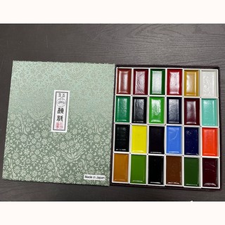 여우표 UEBAESOU 특제 안채물감 (24색세트) 한국화용품