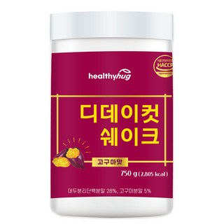 고구마 맛 대두 분리 단백질 분말 디데이컷 식사대용 쉐이크 750g, 1개