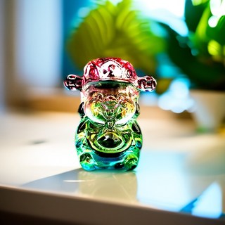 紫南宮過爐水晶財神爺琉璃擺件，聚財招財中式客廳擺飾，喬遷開業送禮首選, 彩琉璃-財神約6cm【財帛豐盈福滿家】