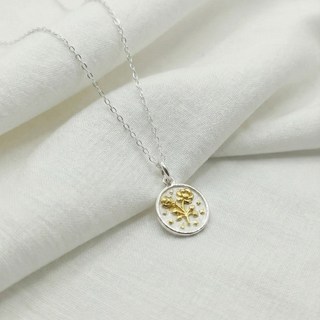 리즈타라 플로라 코인 실버 목걸이 / 925실버 데일리 여성용 실버목걸이