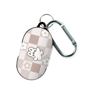 구름 토끼 체커보드 버즈 전사 하드 케이스, 브라운, 버즈1&플러스