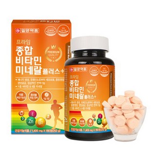 종합비타민 멀티비타민 미네랄 15종 츄어블 타입 복합기능성 일양약품, 180정, 2개