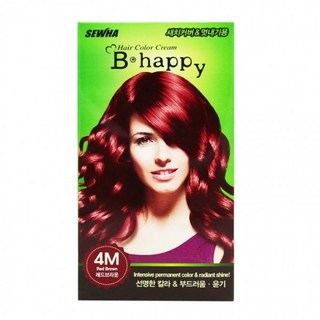 국산 비해피칼라크림-레드브라운 4M 멋내기염색약 머리염색약 미용실염색약, 상세페이지 참조, 1개