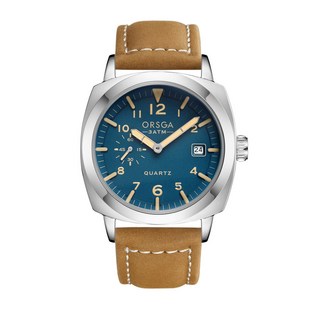 歐士茄 男士手錶 運動 日曆 防水 石英腕錶 鋼帶 商務男錶