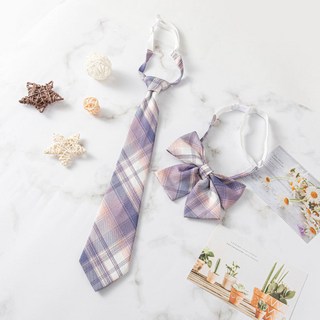 JK領帶女格子日系免打領結學生制服蝴蝶結小物正版原創免手打