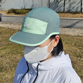 나이키 남녀공용 모자 드라이핏 플라이 런닝 캡 페더라이트, 민트, 1개