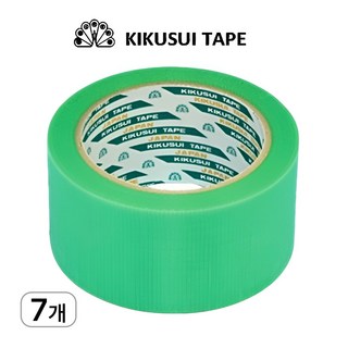 키쿠스이(일본산) 잔사 없는 우벤테이프 보양테이프 양생테이프 50mmX25m 최고급형(그린), 7개