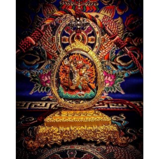 西藏蓮師桑耶寺 大護法 資瑪拉 藏密四大教派千種聖物印製 金嘎屋, 1個
