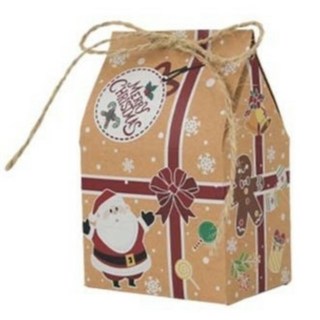 聖誕節包裝盒 房子造型盒 牛皮紙喜糖盒 糖果盒 聖誕造型小盒子 聖誕火車禮品盒, 5個, 聖誕氣氛