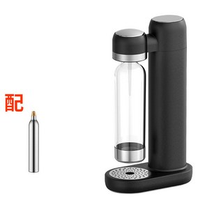 110v氣泡水機 蘇打水機 碳酸飲料打氣 可樂 家用 可攜式 汽泡機器 旅行氣泡機 氣泡水機，帶氣氣瓶, kt-168（黑色）帶氣瓶