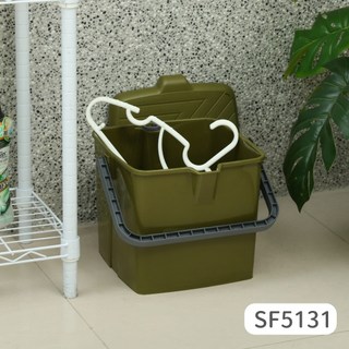 RV多功能收納桶13L台灣製耐重100KG可超取二色可選泡腳桶, 綠(SF5131), 1個