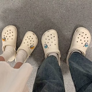洞洞鞋 布希鞋 情侶款 防滑軟底包頭懶人拖鞋