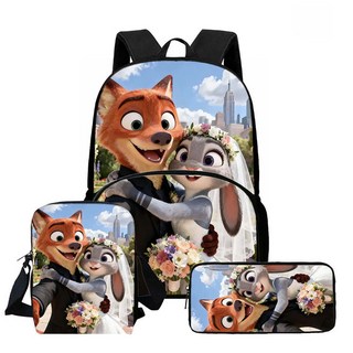 Zootopia 2 瘋狂動物城2 超大容量高清圖案學生書包套裝, 3PKWZA2023