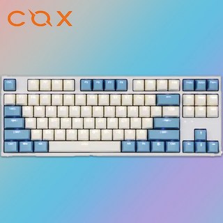 COX CK87 크림블루 게이트론 LED 게이밍 기계식(청축)