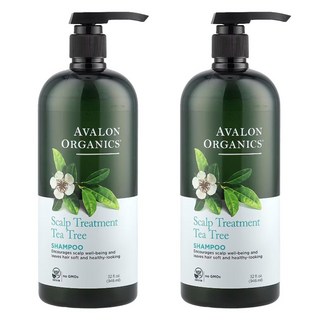 Avalon Organics Scalp Treatment 티트리 샴푸 946ml 2팩, 2개