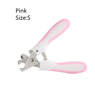애완 동물 손질 가위 개 고양이 용품 손톱깎이 트리머 네일 파일 발톱 커터 자르기, 08 Pink S