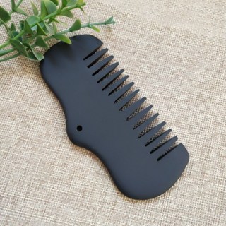 【現貨 附發票】 天然砭石梳子 刮痧 砭石 經絡按摩 加厚砭石 消水腫 護髮 美髮 疏通經絡 天然砭石 舒緩 放鬆, 1個, 7號