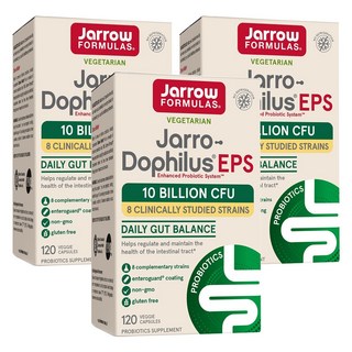 Jarrow FORMULAS 賈羅公式 Jarro Dophilus EPS 100億益生菌素食膠囊, 120顆, 3盒