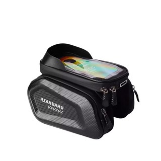 RZAHUAHU 自行車手機馬鞍包 觸控螢幕 耐用硬殼 快速拆裝, 黑色, 1個