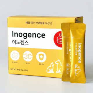 이노젠스 강아지 고양이 햄스터 유산균 설사 변비 장염 프리바이오틱스 종합 피부 영양제 애견 반려견 개 슬개골, 30개, 면역/항산화, 2g