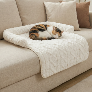 MI:EO 코지 퀄팅 반려동물 방석, 1개, 코지화이트