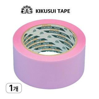 키쿠스이(일본산) 잔사 없는 우벤테이프 보양테이프 양생테이프 50mmX25m 일반형(핑크), 1개
