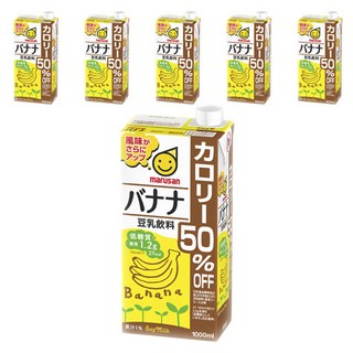 marusan 丸三 熱量減50%香蕉豆乳飲料, 6入, 1L