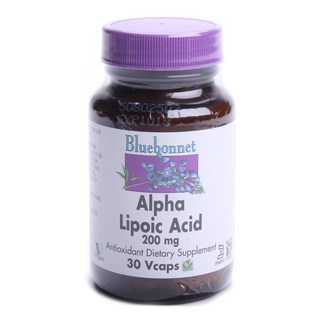 Bluebonnet α-硫辛酸200mg植物膠囊 無麩質 無糖, 30顆, 1罐