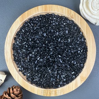 晶星 天然黑碧璽碎石 黑碧璽 開運碎石 水晶 礦石 魚缸造景 盆栽造景 淨化 消磁, 1個, 100公克