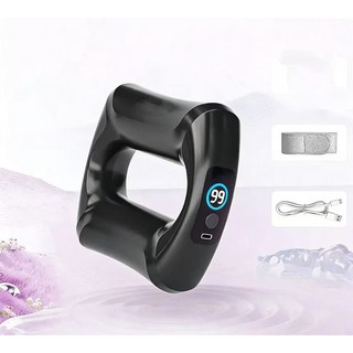 【熱銷Top1-限時下殺】全身按摩 筋膜環 筋膜環瘦肚子神器 電動燃脂筋膜環 多功能筋膜機 小腿按摩器 智能按摩儀 運動, 1個, 暗夜黑【八檔變頻調節+附腰帶+超長續航】