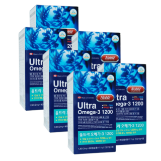 노블 울트라 오메가3 비타민d 90캡슐, 90정, 6개