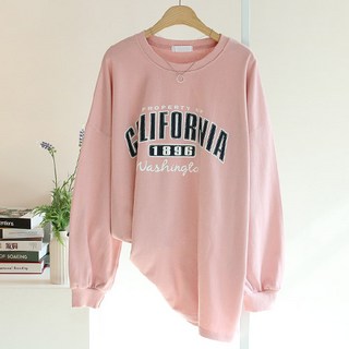 에스제이룩 여성용 포아박스 오버핏 빅사이즈 맨투맨티셔츠