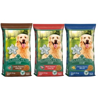 Classic Pets 加好寶 經典成犬乾狗糧 15kg 成犬 狗乾糧 狗主食, 1個, 雞肉口味 15kg,單筆宅配限一包(過重運費另計)