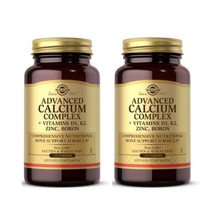 솔가 어드밴스 칼슘 컴플렉스 비타민D3 K2 아연 붕소 타블렛, 120정, 2개