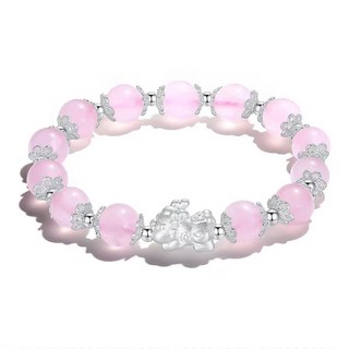 貓眼石貔貅手鍊女2024新款本命年龍年招財手串送女友生日禮物