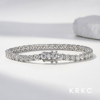 KRKC 실버 925 모이사나이트 테니스팔찌 여성 다이아 팔찌 GRA보증서