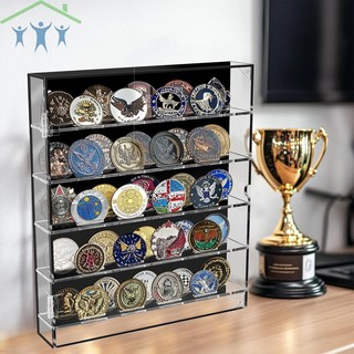 別針展示櫃 亞克力徽章收納盒 透明磁性門 硬幣展示盒 大容量收納 適用於裝飾桌面, 1個, 黑底