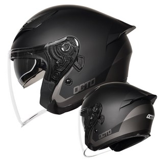 옥토 OCTO BOOST 블랙 부스트 오픈페이스 이너바이져 내장 경량 헬멧 내피분리 배달대행, L